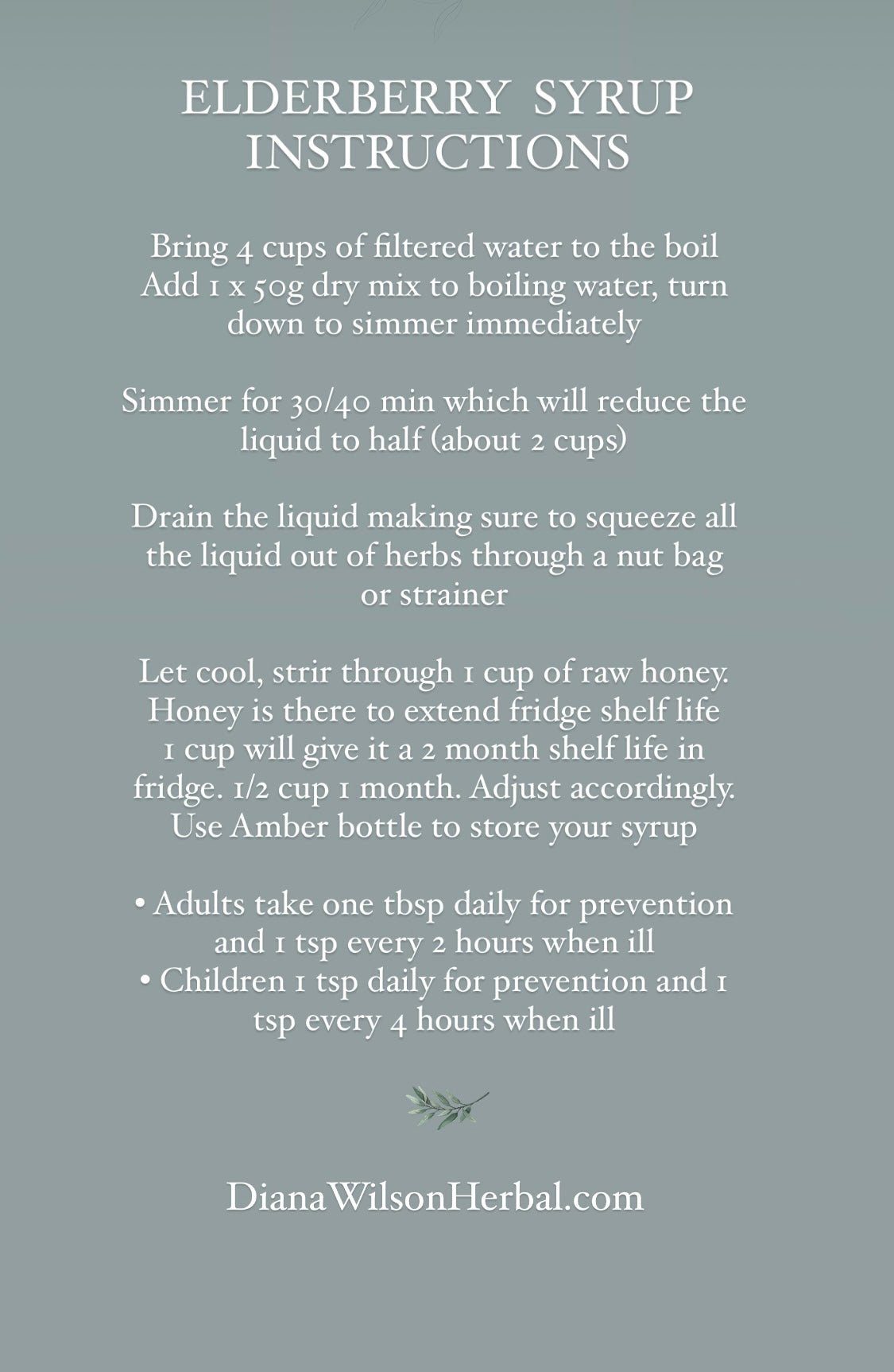 Organic Elderberry Syrup Immunity Boost Dry Mix